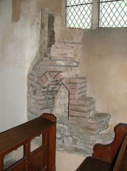 brick rood stair and piscina