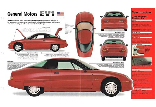 EV1 de General Motors, primer moderno diseñado como VE y fabricado en serie