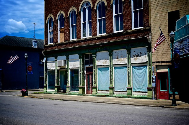 Empty building in Falmouth, Kentucky