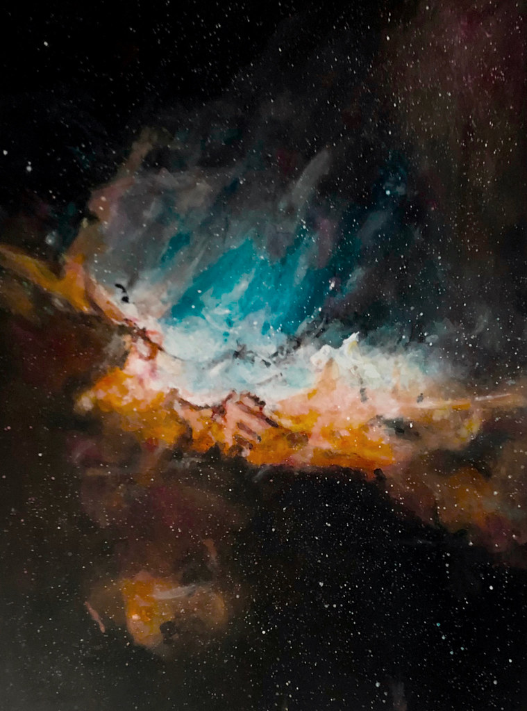 composition  cosmic nebula * 160 x 120cm * acrylic/ canvas* 2022