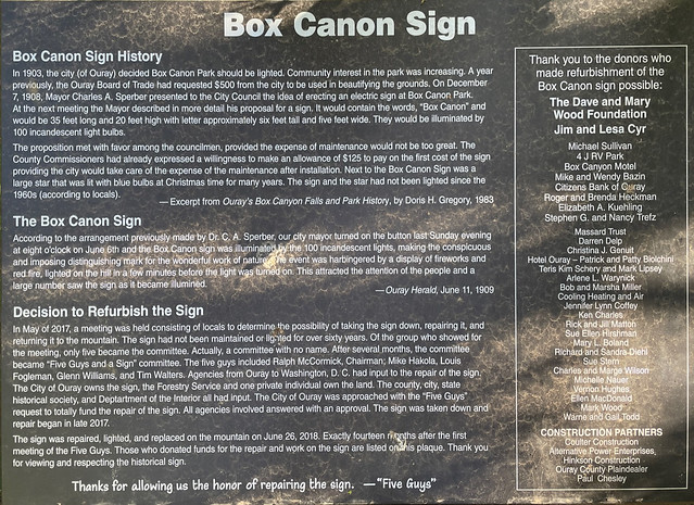 Box Canon Sign History