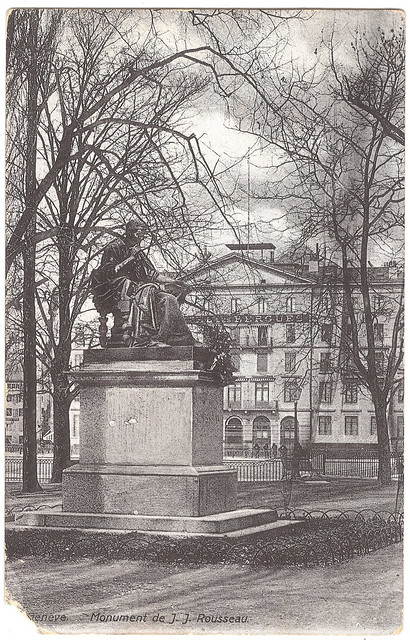 Genève - Monument de Jean-Jacques Rousseau Prior to 1908. And the Sunshine Rail Disaster.