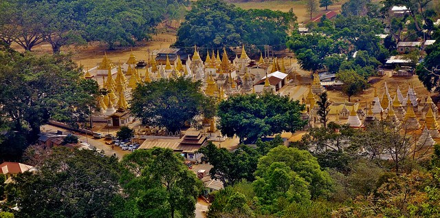 Shwe U Min Pagoda and Pindaya Caves from the foot of the hill , 78956/20856