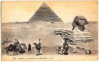 Egypt - The Great Sphinx. And the Great Pyramid of Giza.