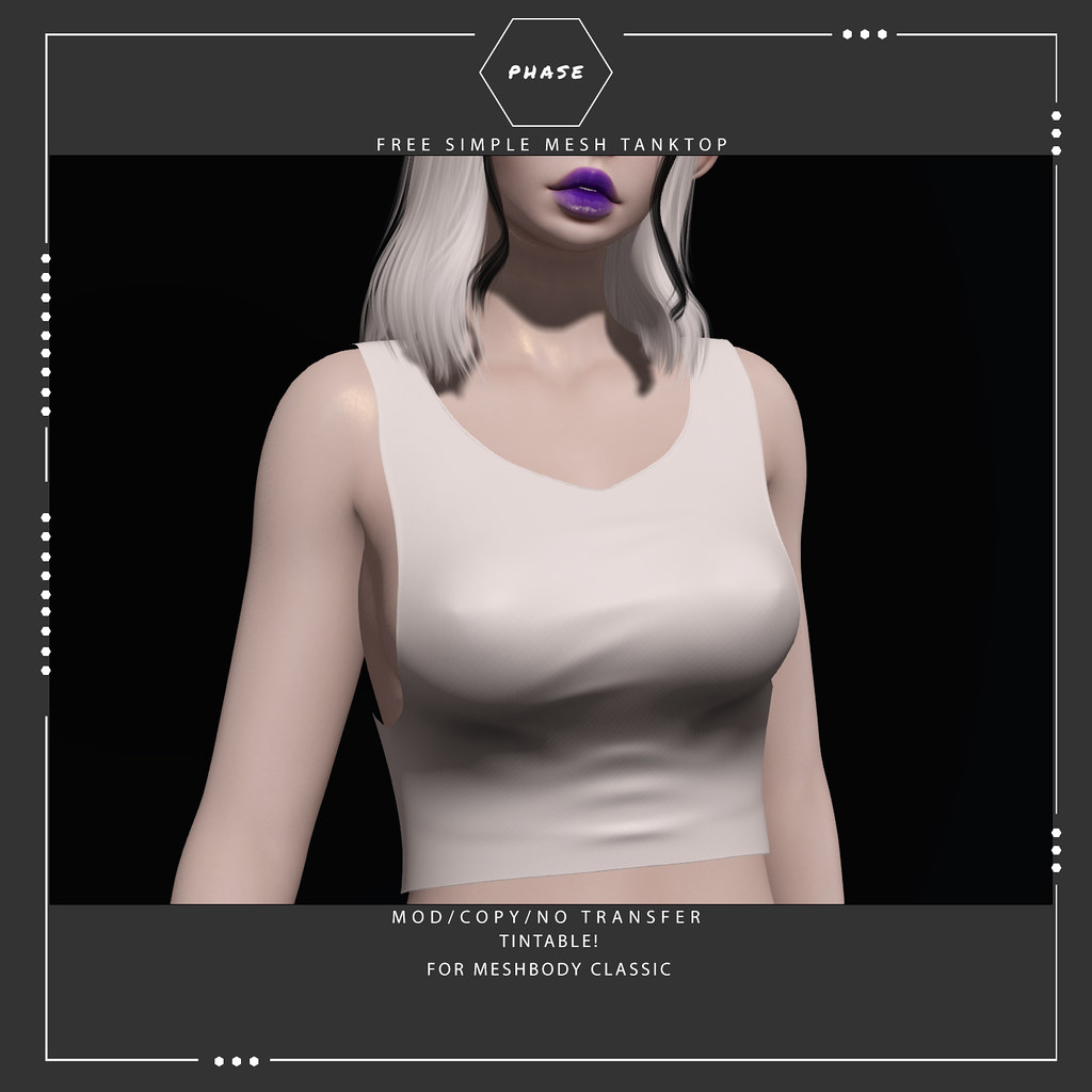 PHASE Tintable Freebie Tanktop : Meshbody Classic Only