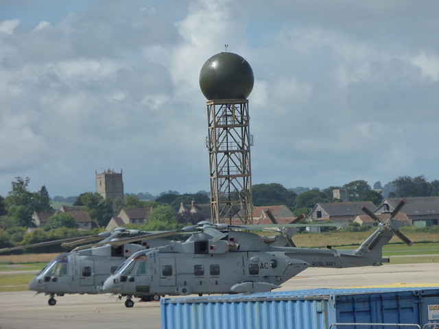 Royal Navy helicopters at RNAS Yeovilton from the Fleet Air Arm Museum