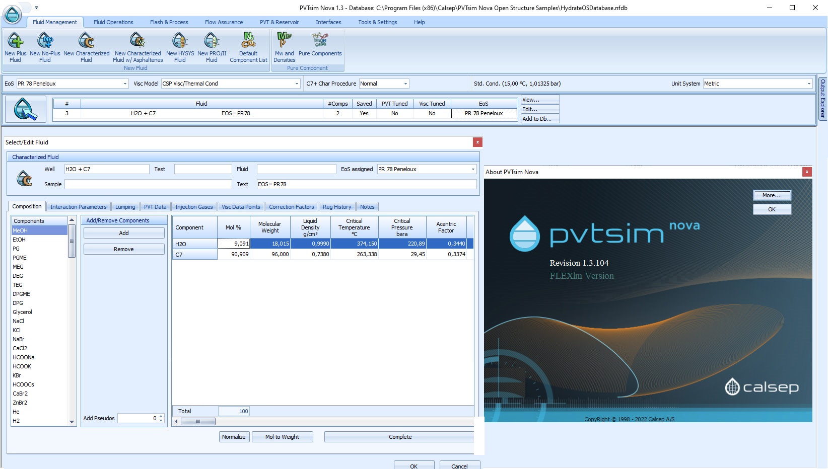 Working with Calsep PVTsim Nova 1.3.104 full