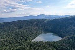 Čertovo jezero z ptačí perspektivy
