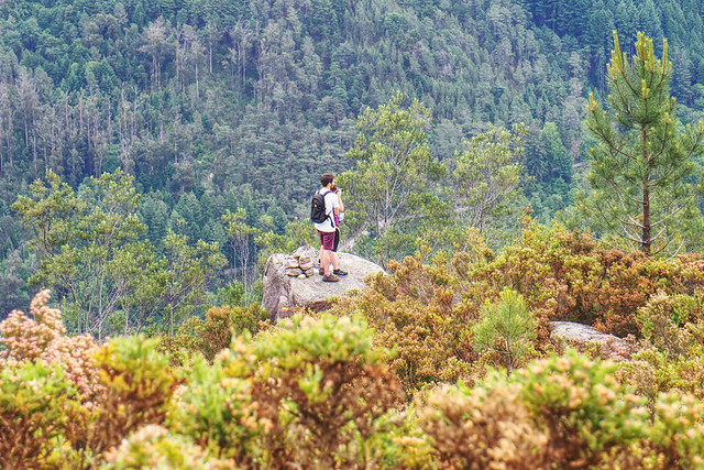 Younger hikers on the trail in Portugal