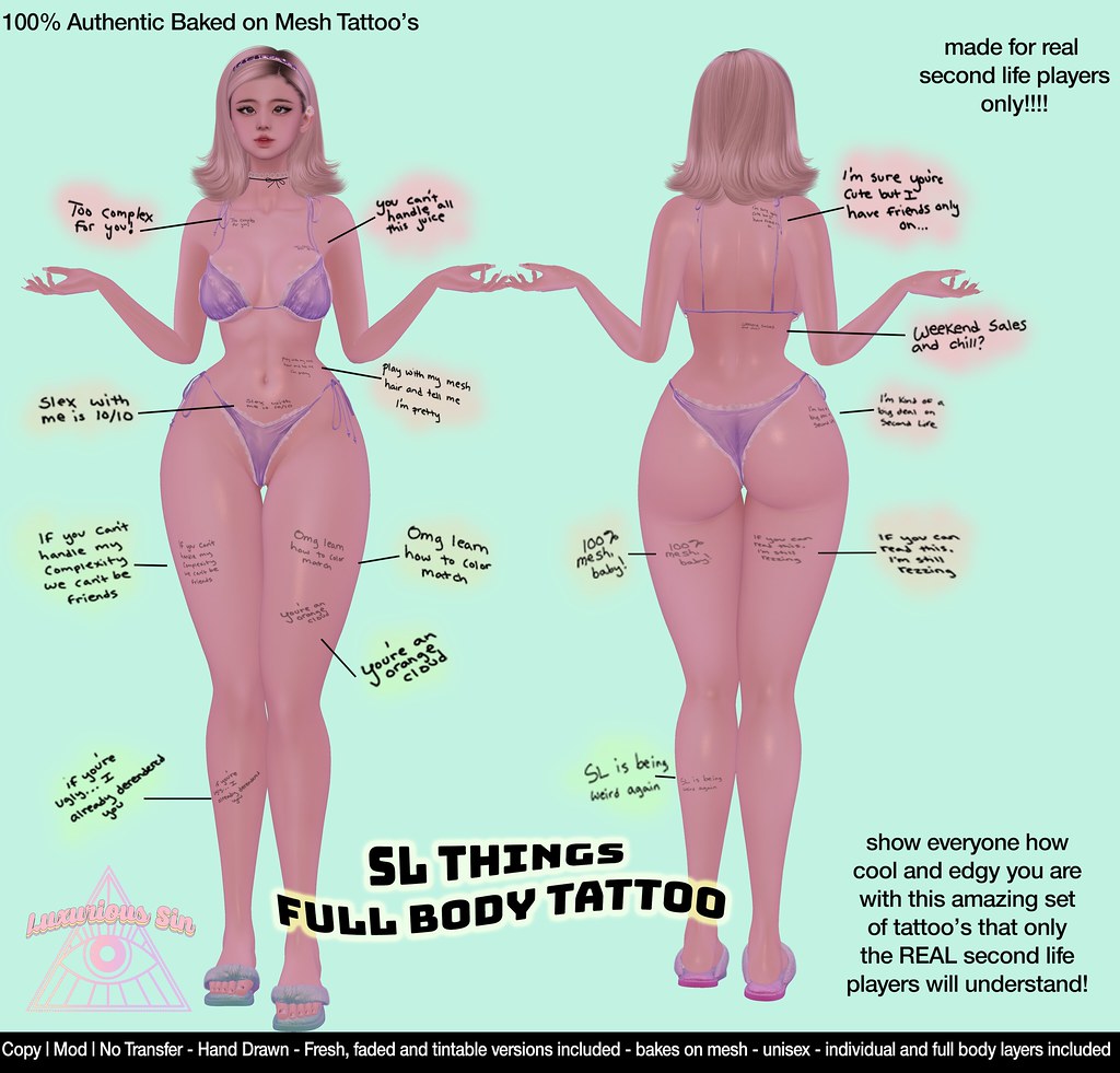 sl things body tattoo – new release for MIIX Weekend!