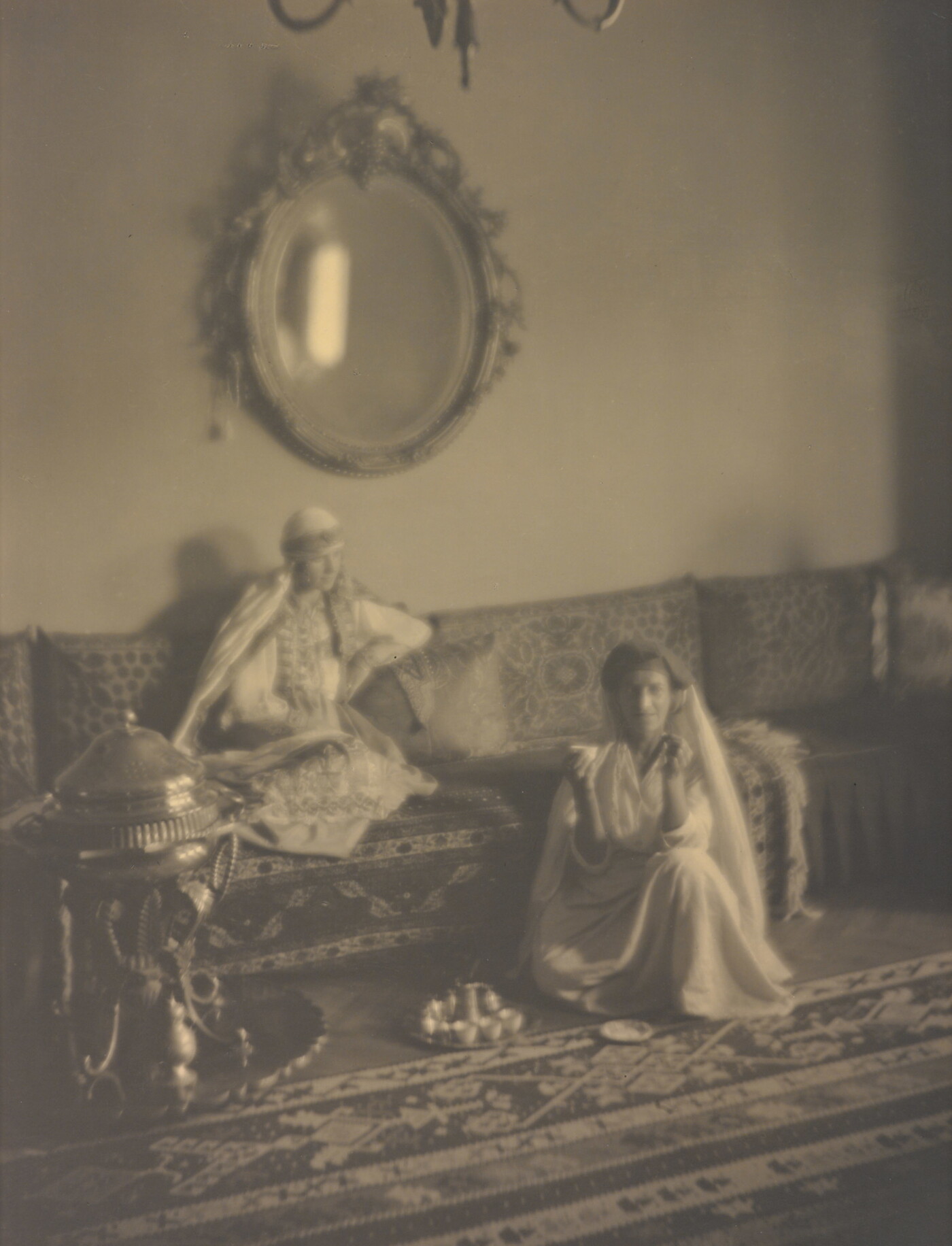 Clara E. Sipprell (1885-1975) :: [Two women in Turkish dress drinking coffee], 1924. Amon Carter Museum