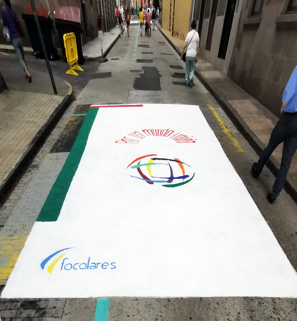alfombra del Corpus Christi 2022 en calles del barrio de Vegueta Las Palmas de Gran Canaria 06