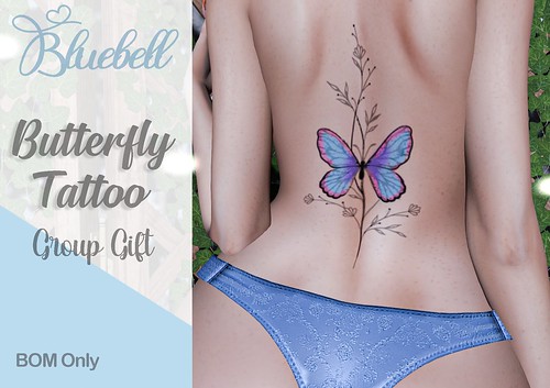 BLUEBELL Butterfly Tattoo Gift - AD