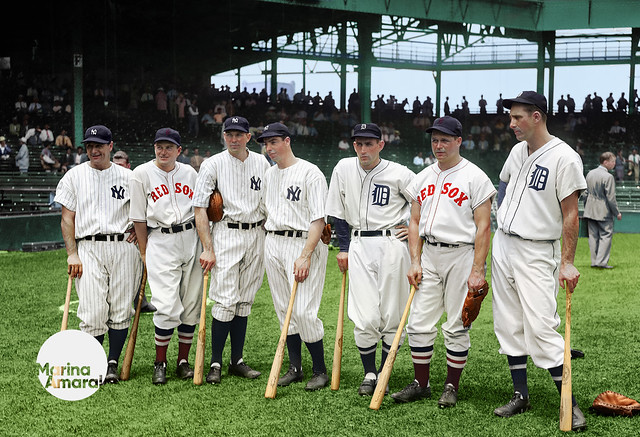 The All-Star Teams at Griffith Stadium in 1937.