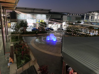 The fountain, Orion Centre (Springfield Central) at sunset