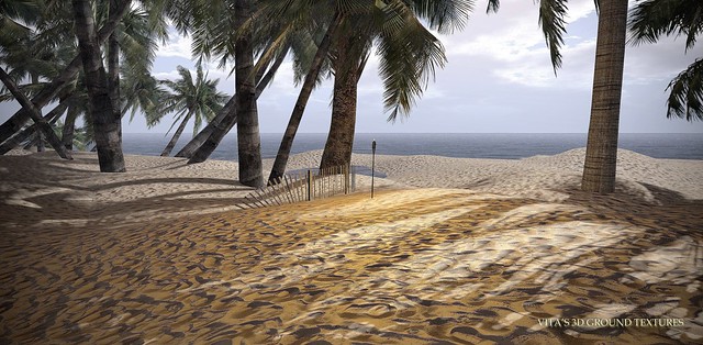 NEW 3D Ground Texture - YELLOW BEACH SAND with AO Maps
