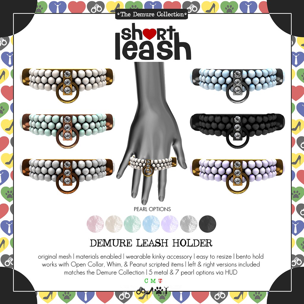 .:Short Leash:. Demure Leash Holder and Ring