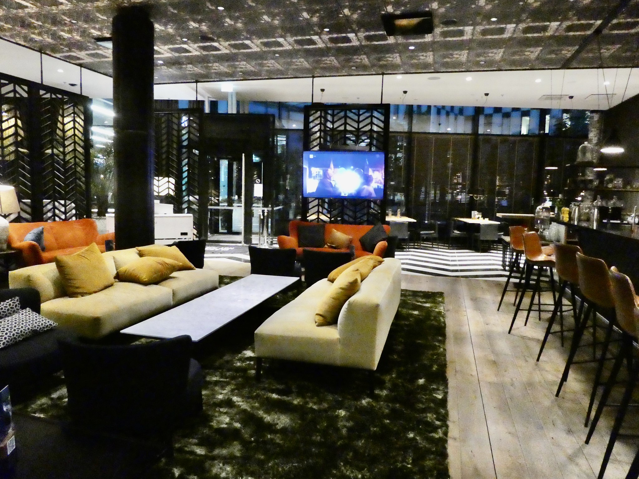 Hotel lobby bar and lounge, Clarion Hotel, Aviapolis, Helsinki Airport
