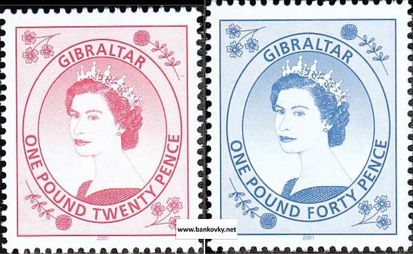 Známky Gibraltar 2001 Kráľovna Alžbeta II. séria