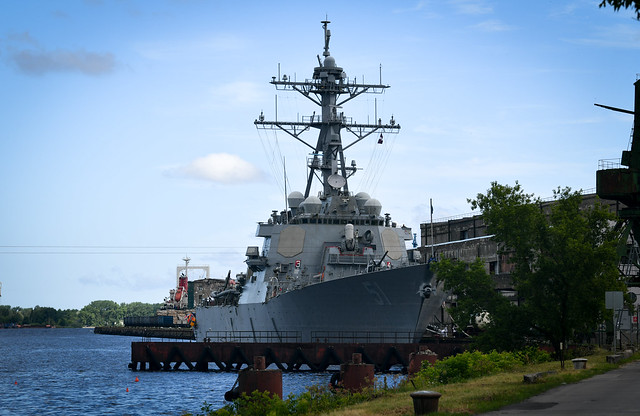 11.07.2022. Valsts prezidents Egils Levits apmeklē ASV Jūras spēku 6. flotes kuģi iznīcinātāju “USS Arleigh Burke”