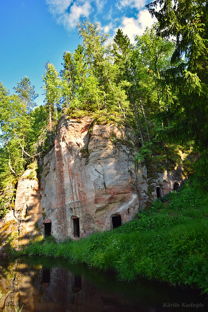 Anafabrika cliff in Ligatne, Latvia