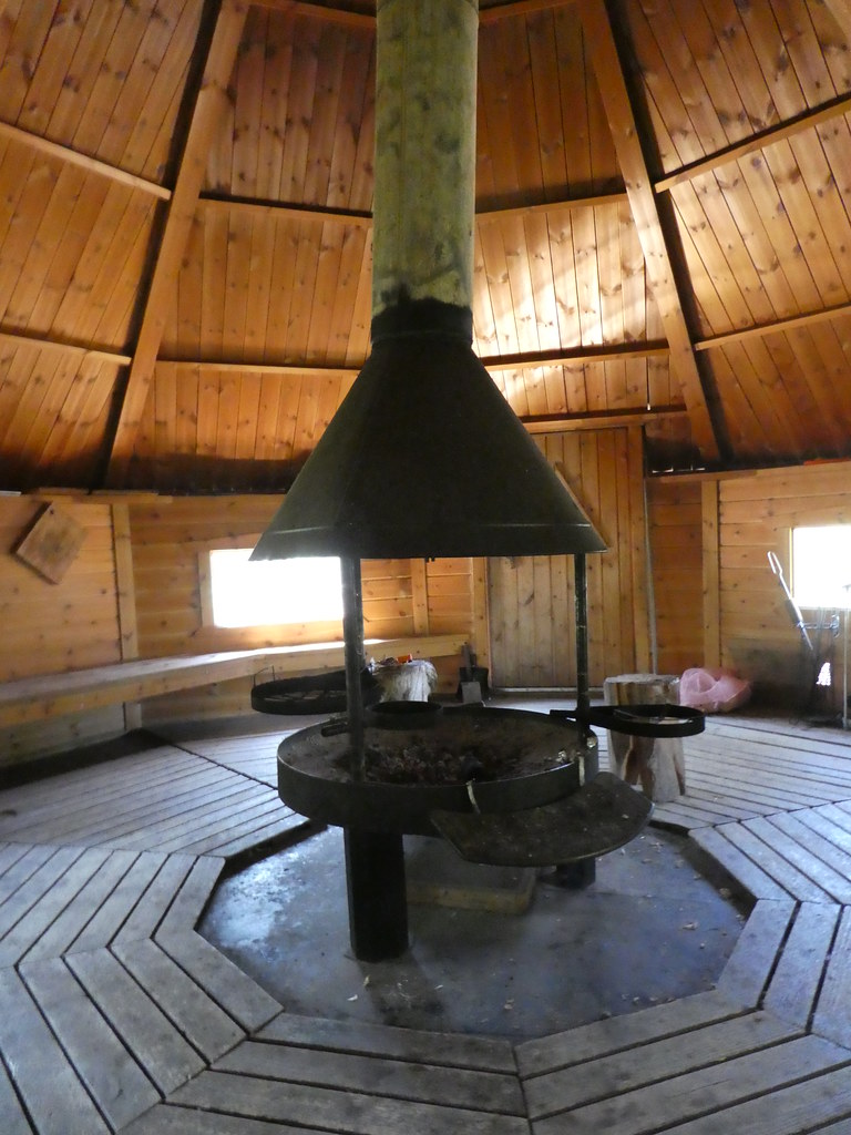 Inside the wilderness hut in Ylläs, Finland