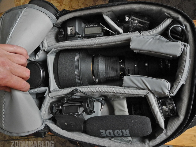 my travel video bag with Nikkor 400mm 3,5 ED IF
