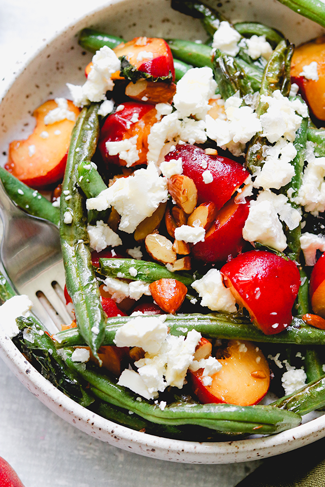 Chargrilled Peach and Green Bean Salad