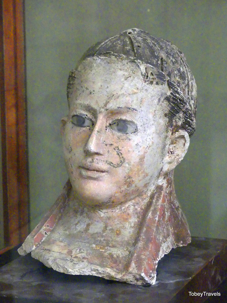 Fayoum (Faiyum) Portrait, Female Cartonnage Mask, Gallery 14, Hawara, Egyptian Museum, Cairo (1)