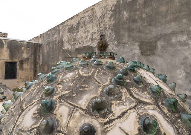 Ezzeddine hamam domed roof with glasses, North Governorate, Tripoli, Lebanon