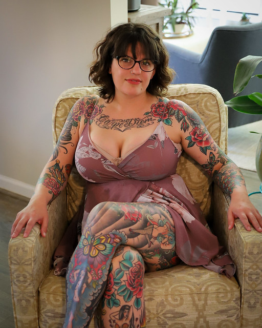 Heavily Tattooed Woman