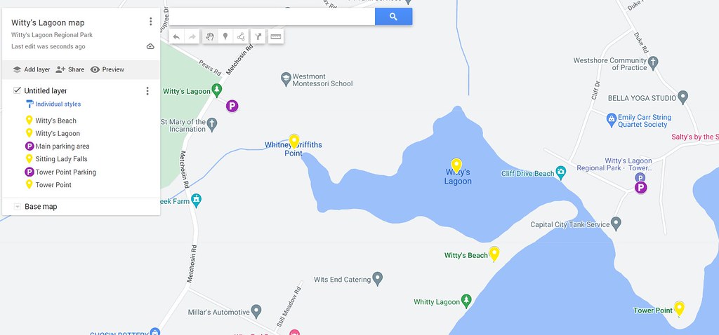 Witty's Lagoon Regional Park map
