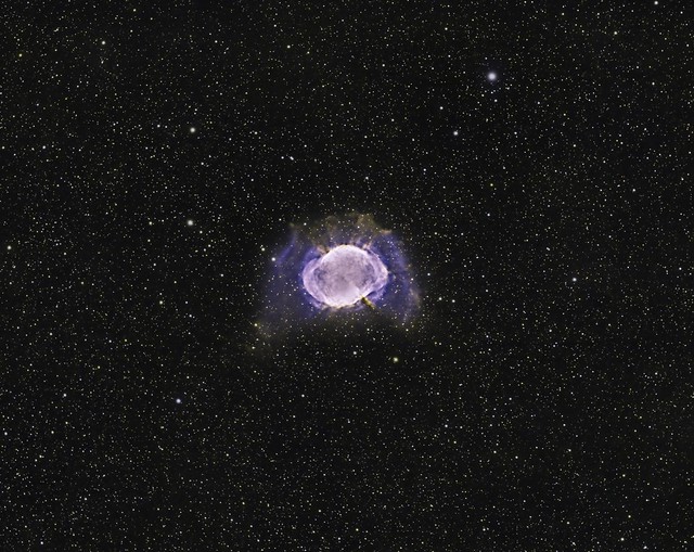M27 - Apple Core or Dumbbell Nebula in SHO