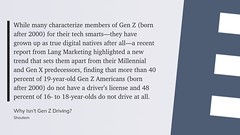 Why isn't Gen Z driving?