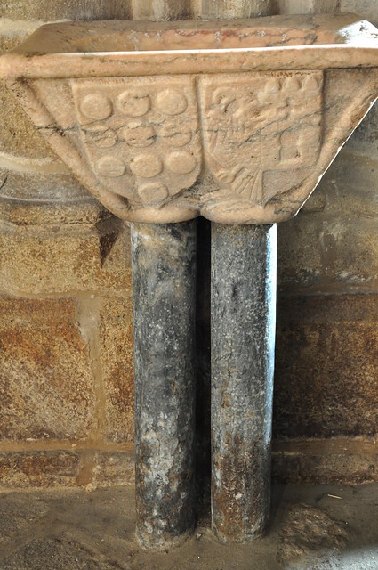 Bénitier, XVe siècle, co-cathédrale Sainte Marie, XVe-XVIe siècles, Caceres, province de Caceres, Estrémadure, Espagne.