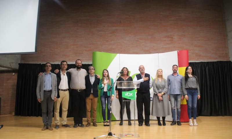 Acto central de campaña de las municipales 2019 de VOX en Tarrasa (Barcelona)