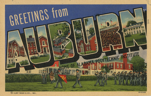 Greetings from Auburn, Home of Alabama Polytechnic Institute - Large Letter Postcard