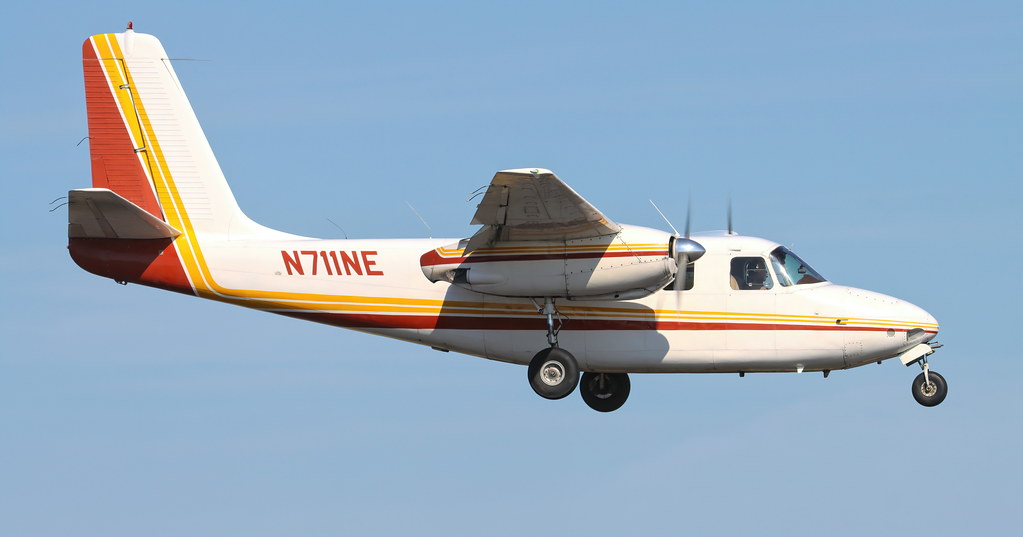 Aero Commander 500 N711NE Lee on Solent Airfield 2022