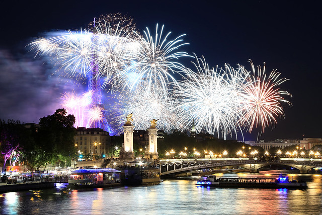 Fireworks at the Eiffel Tower