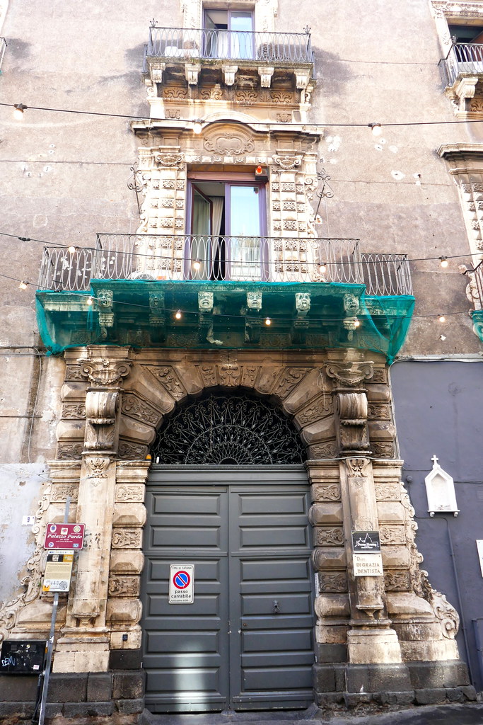 Palazzo Sammartino del Pardo, XVIIIe siècle, via Giuseppe Garibaldi, Catane, Sicile, Italie.