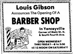 Louis Gibson Barber Shop Yanceyville Danville Register 28 May 1976
