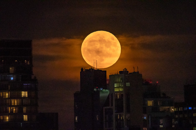 July 2022 Super Moon over NYC