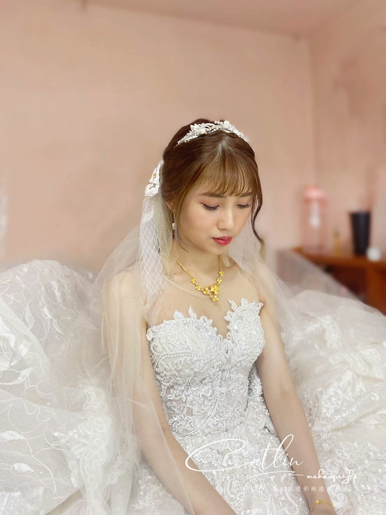 【新秘Catlin】bride千雅 訂結婚造型 /中式,夢幻白紗