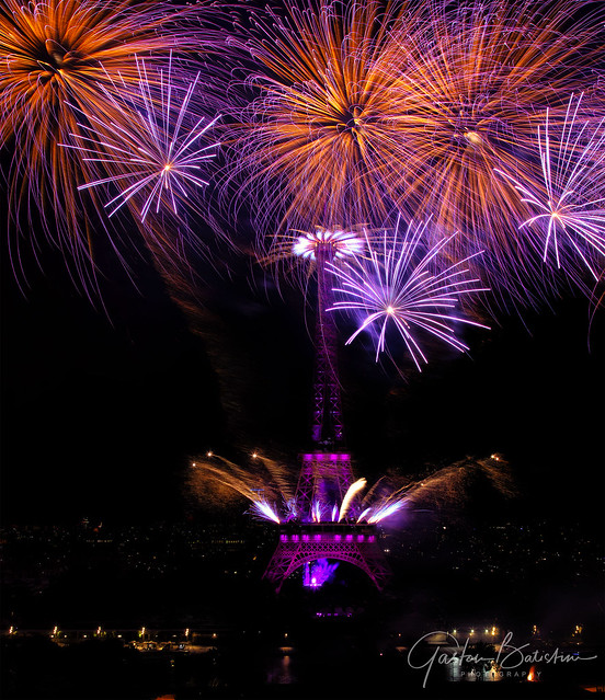 14 juillet fireworks by RUGGIERI. Tour Eiffel, Paris, France