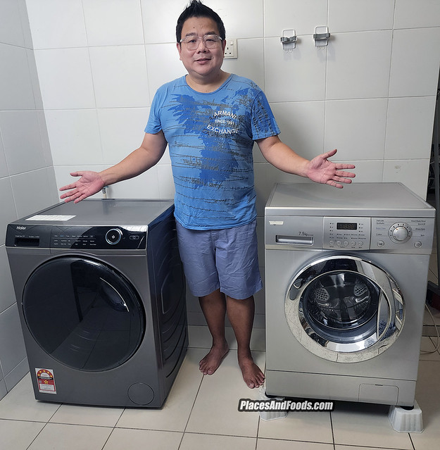 haier 10kg washing machine size comparison