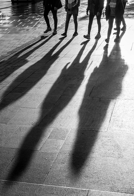 Marching Students ( into their own shadows )