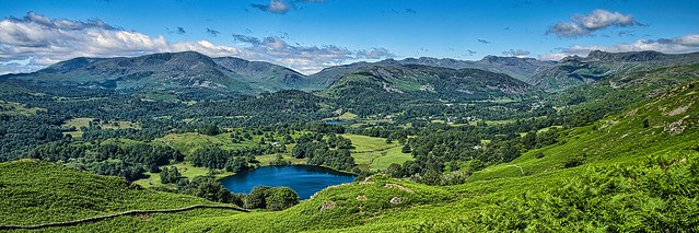 panorama from loughrigg fell