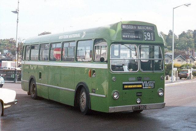 Western National Omnibus Company . 1763 RTT982 . Truro Bus Station , Cornwall .  September-1975 .
