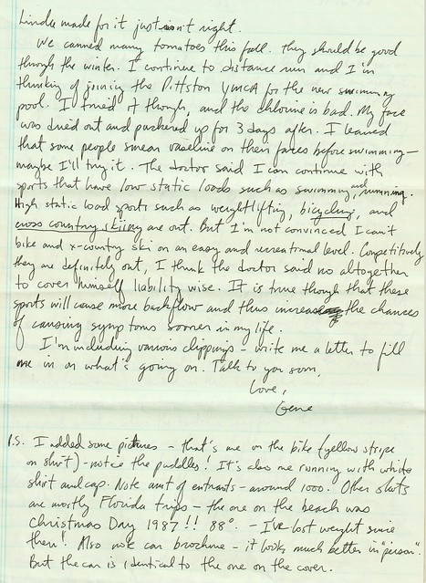 19881116 Letter Gene Jr to Ruth and Gene Sr 4