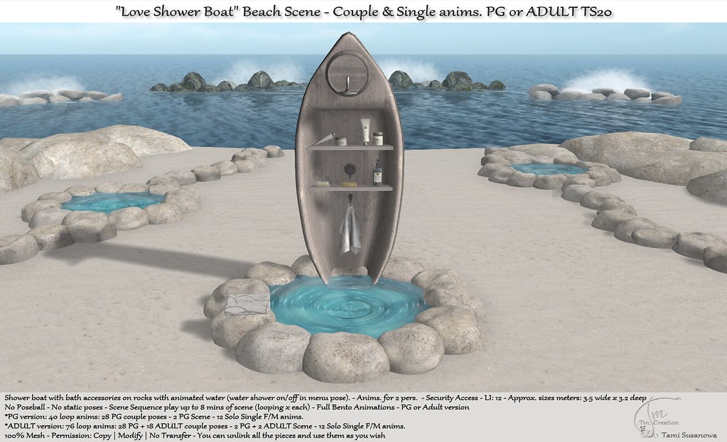 .:Tm:.Creation "Love Shower Boat" Beach Scene TS20  (PG or Adt vesion)